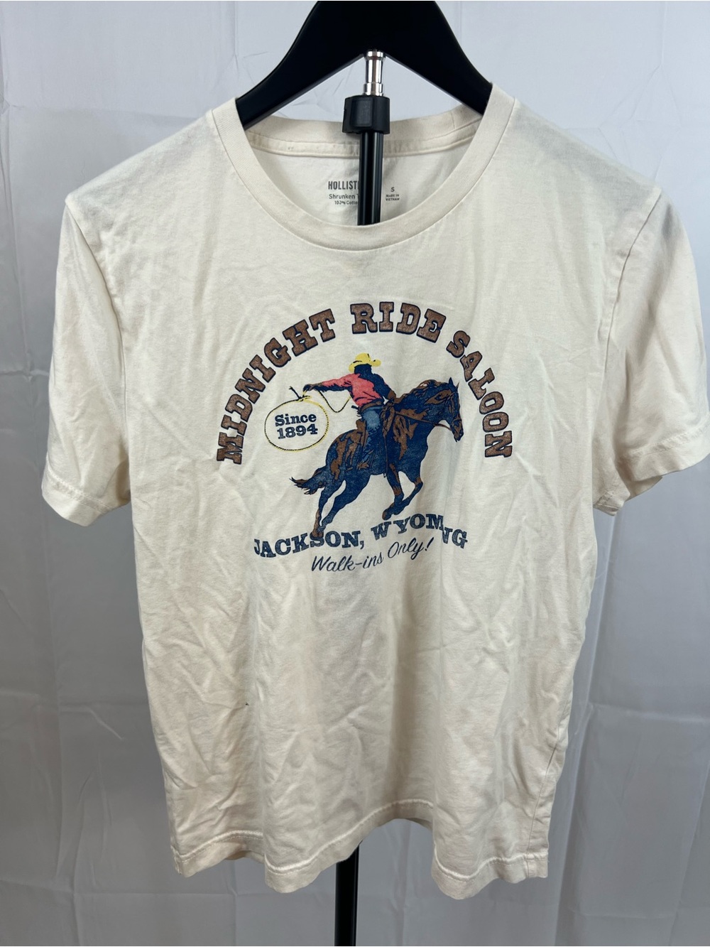 Hollister Midnight Ride Saloon Jackson Wyoming Shirt Size Small
